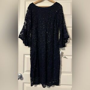 Navy Blue Dress with sequin